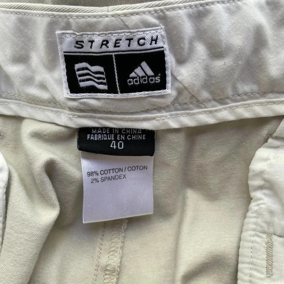 Adidas Chino Shorts Stretch Tan Size 40 - Picture 6 of 7